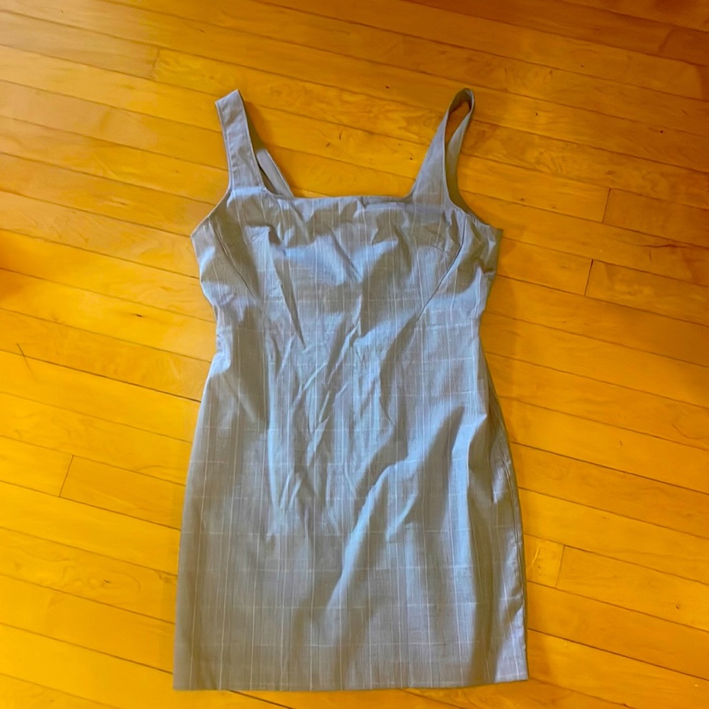 Grey and Pink Plaid 90s Style Bodicon Dress L-see all picks for true color